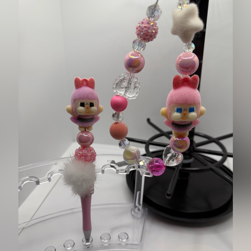 Cute Crybaby Handbag Charm & Pen Set